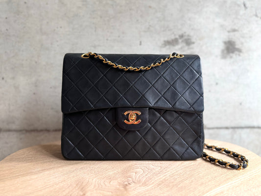 CHANEL Lambskin Quilted Medium Double Flap