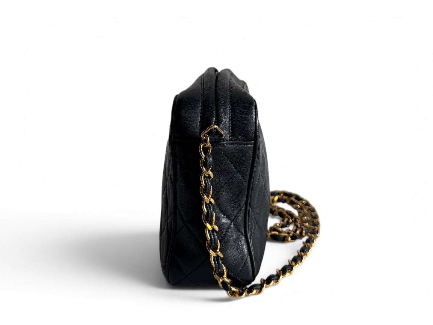 CHANEL Quilted Small Diamond CC Camera Bag