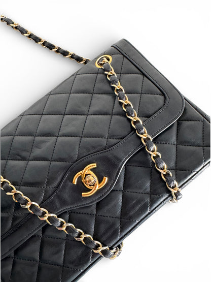 CHANEL Lambskin Quilted Medium Double Flap Bag