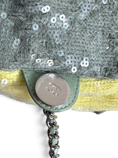 CHANEL Sequin Tri-color Waterfall Backpack