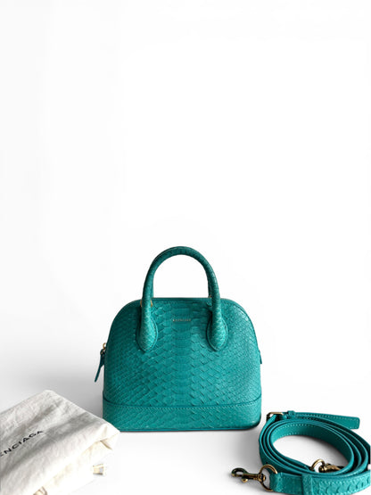 BALENCIAGA Python Ville XXS Top Handle Bag