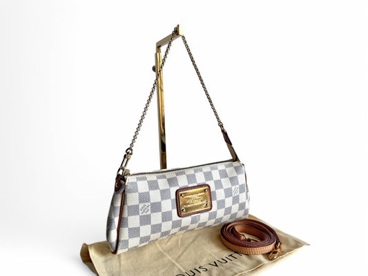 LOUIS VUITTON Damier Azur Eva Clutch
