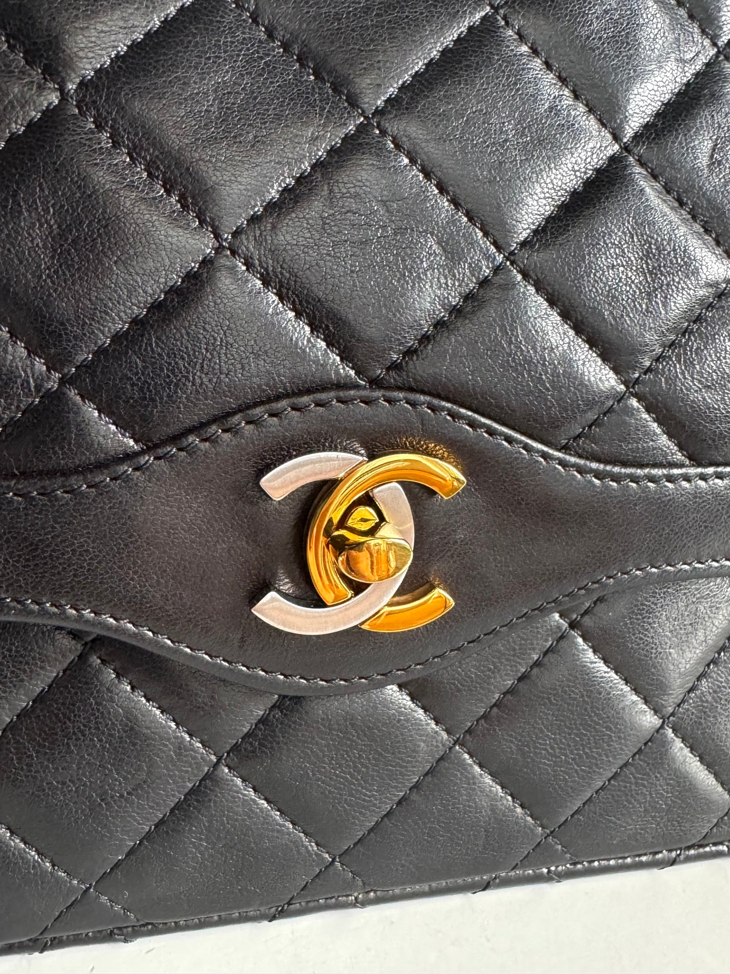 CHANEL Lambskin Quilted Medium Double Flap