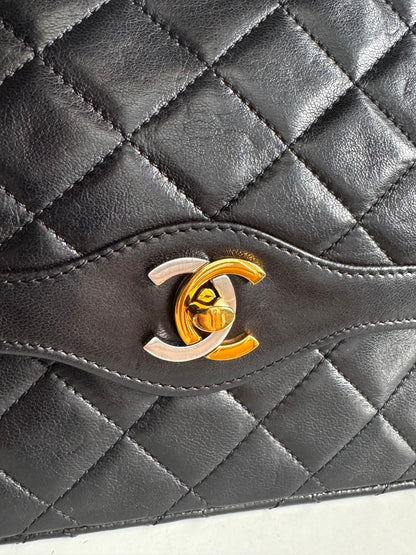 CHANEL Lambskin Quilted Medium Double Flap