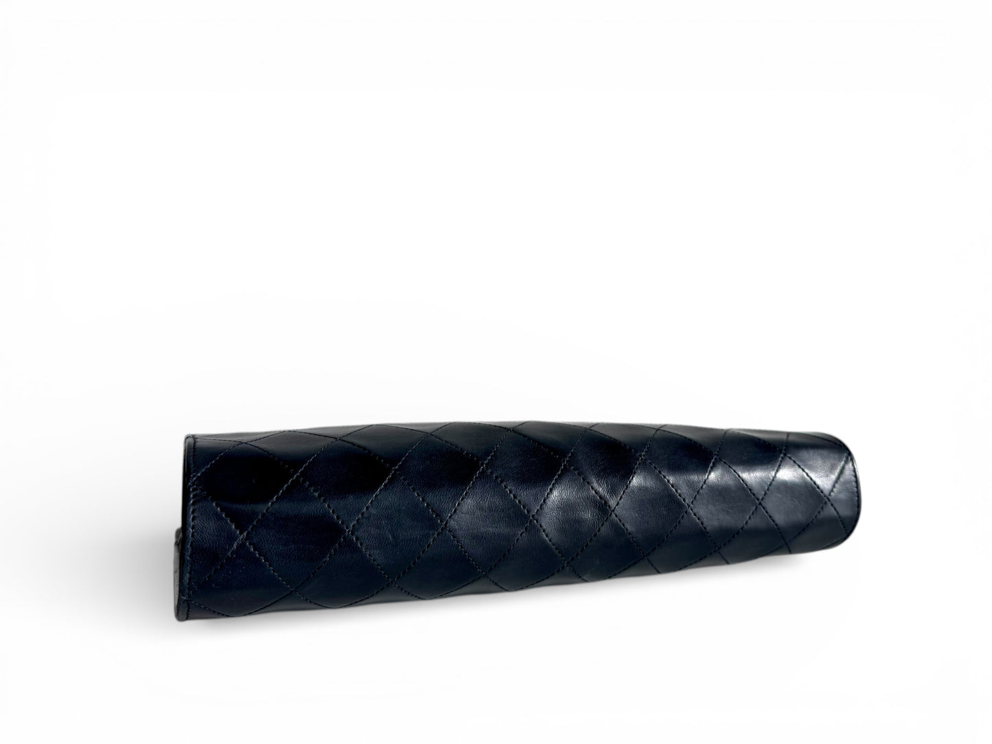 CHANEL Vintage Navy Lambskin Quilted Shoulder Bag