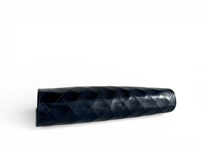 CHANEL Vintage Navy Lambskin Quilted Shoulder Bag