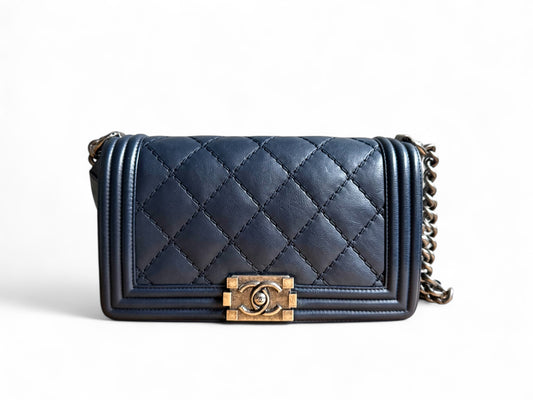 Chanel Quilted Leather Medium Boy Bag