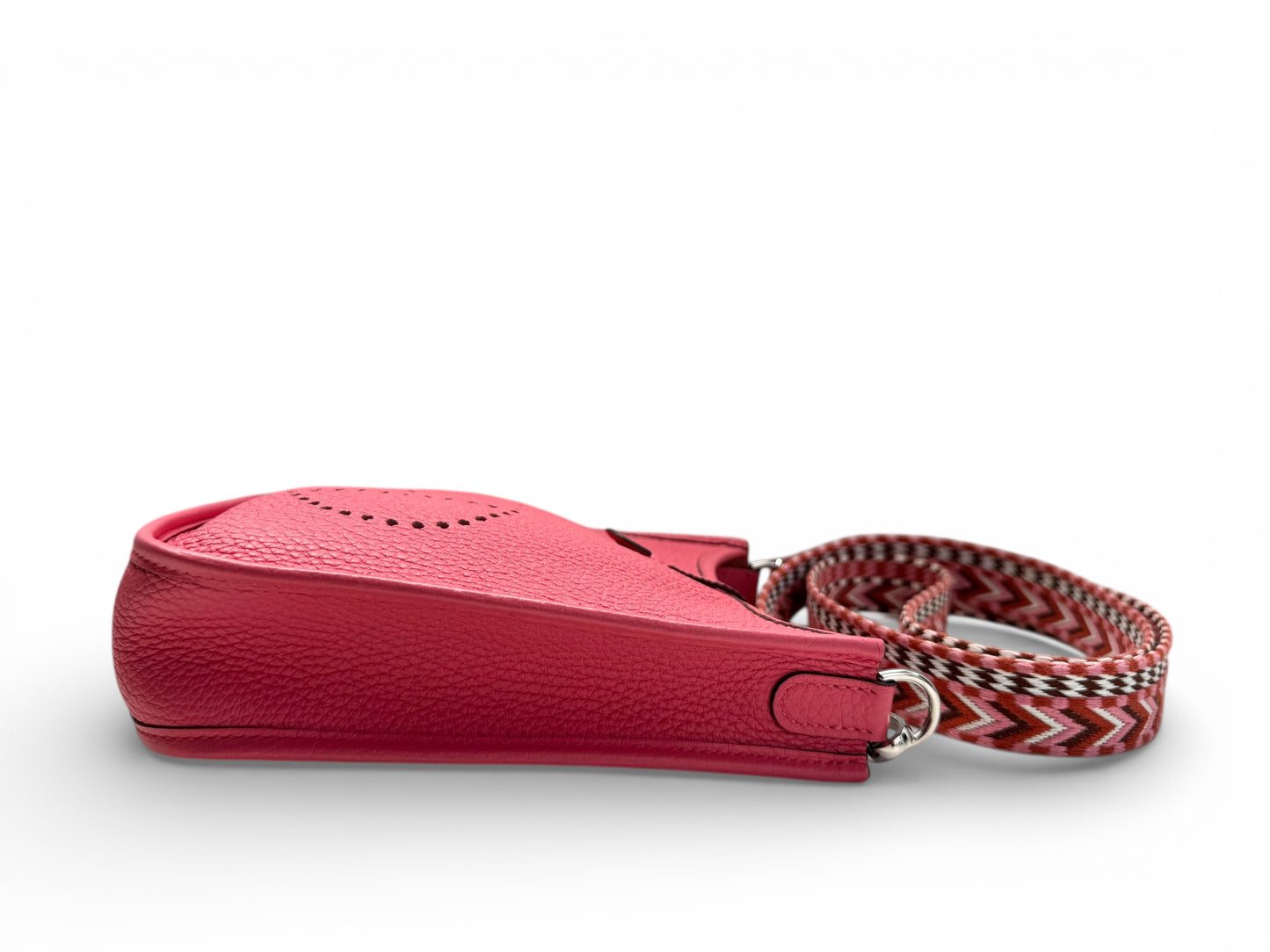 HERMÈS Taurillon Clemence Allegro Evelyne TPM Rose Tasche