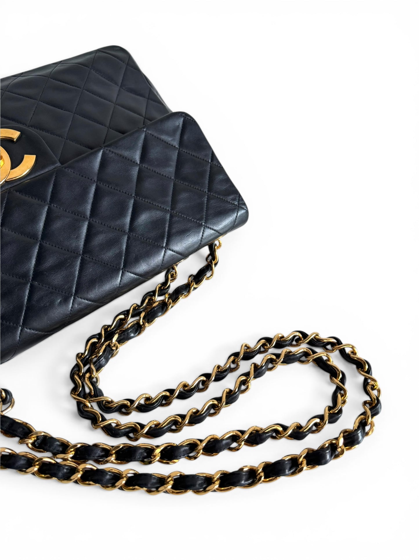 CHANEL Lambskin Quilted XL Jumbo Single Flap Bag