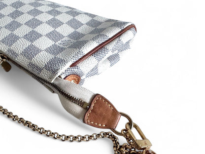 LOUIS VUITTON Damier Azur Eva Clutch