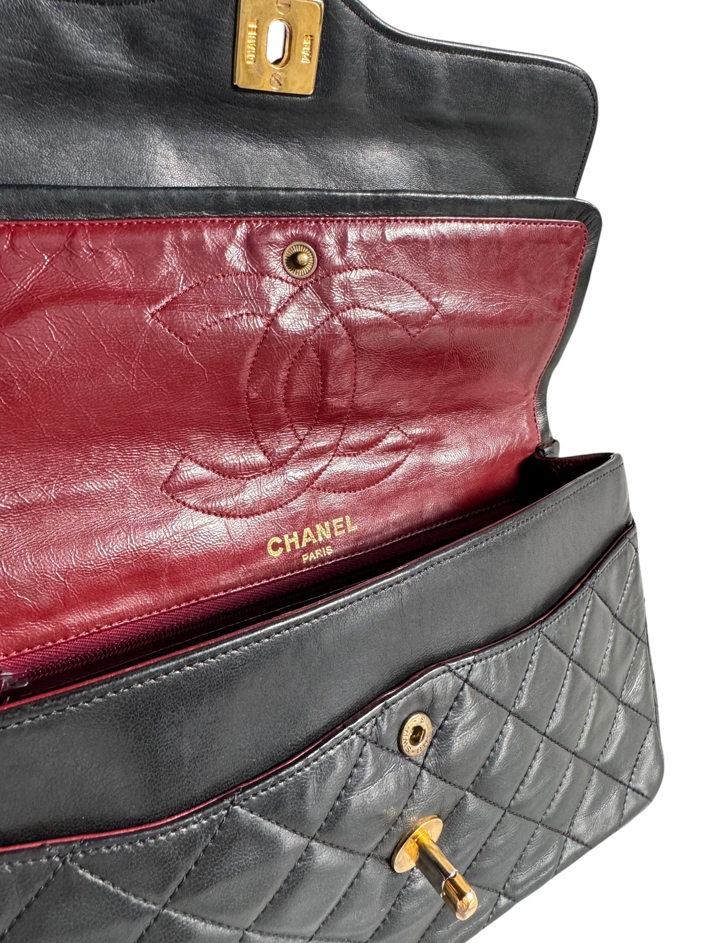 CHANEL Lambskin Quilted Medium Double Flap Bag