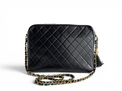 Chanel Lambskin Quilted Flap Camera Tassel Case