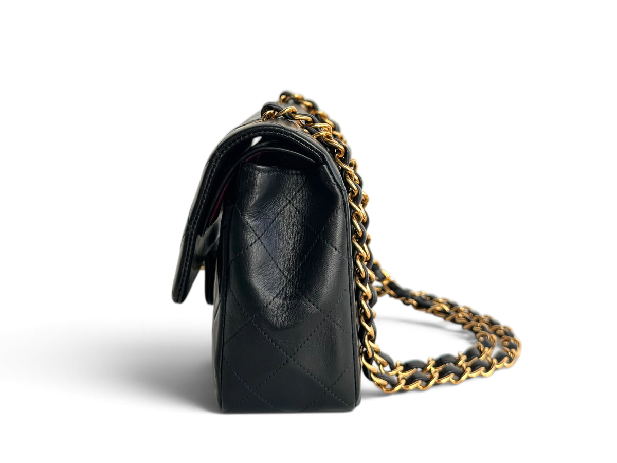 CHANEL Lambskin Quilted Small Double Flap