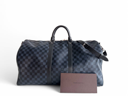 LOUIS VUITTON Damier Graphite Keepall Bandouliere 55
