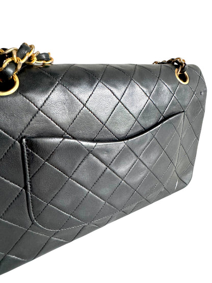 CHANEL Matelasse Double Flap Bag Black