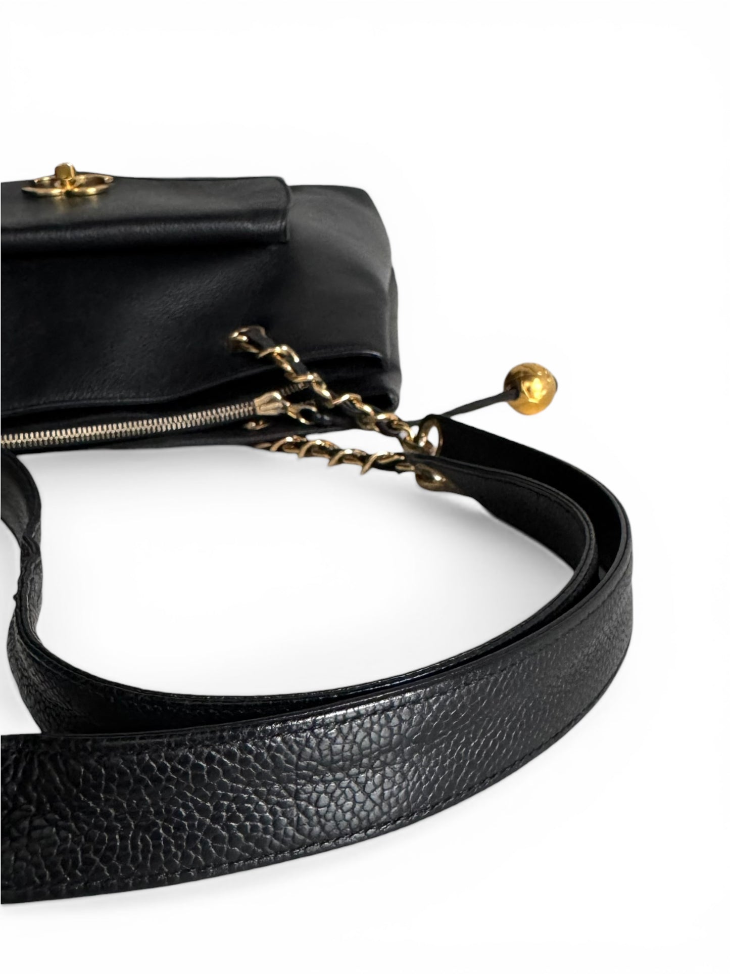 CHANEL Caviar Flap Shoulder Bag