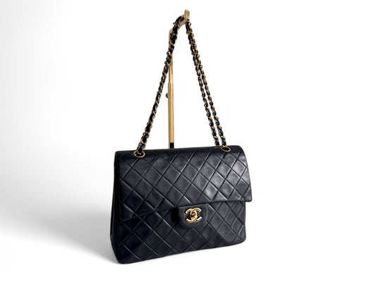 CHANEL Lambskin Quilted Medium Double Flap