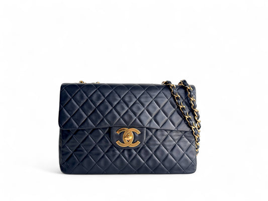 CHANEL Lambskin Quilted XL Jumbo Single Flap