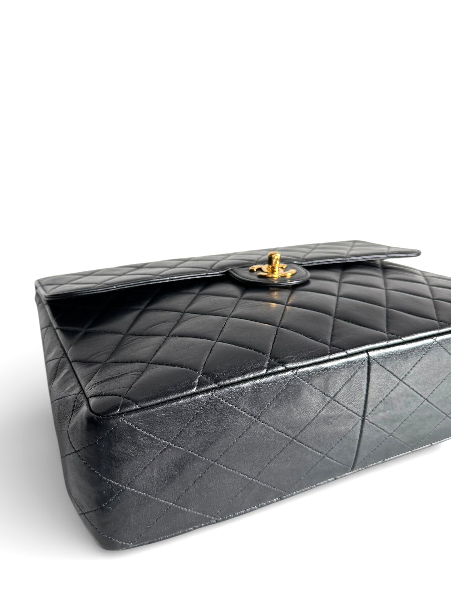 CHANEL Lambskin Quilted Jumbo Single Flap Bag