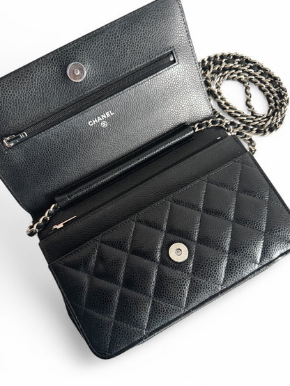 CHANEL Caviar Quilted Wallet on Chain WOC