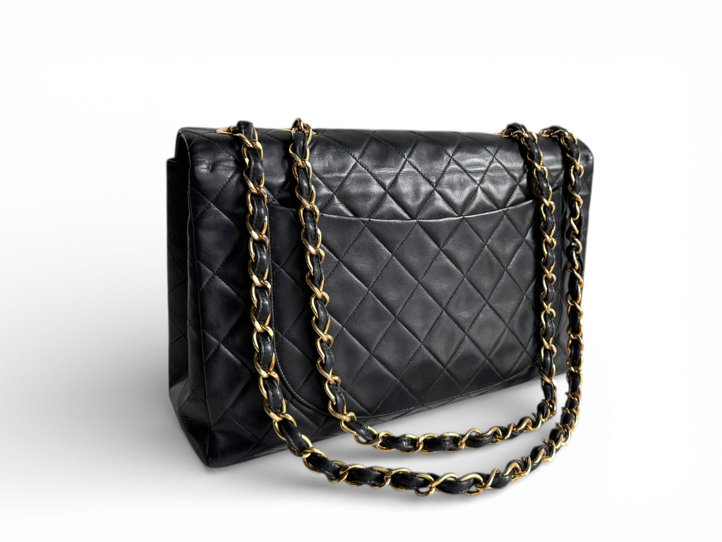 CHANEL Lambskin Quilted XL Jumbo Single Flap Bag