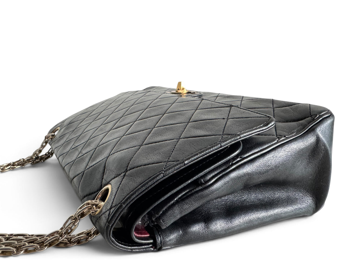CHANEL Lambskin Medium Mademoiselle Double Flap