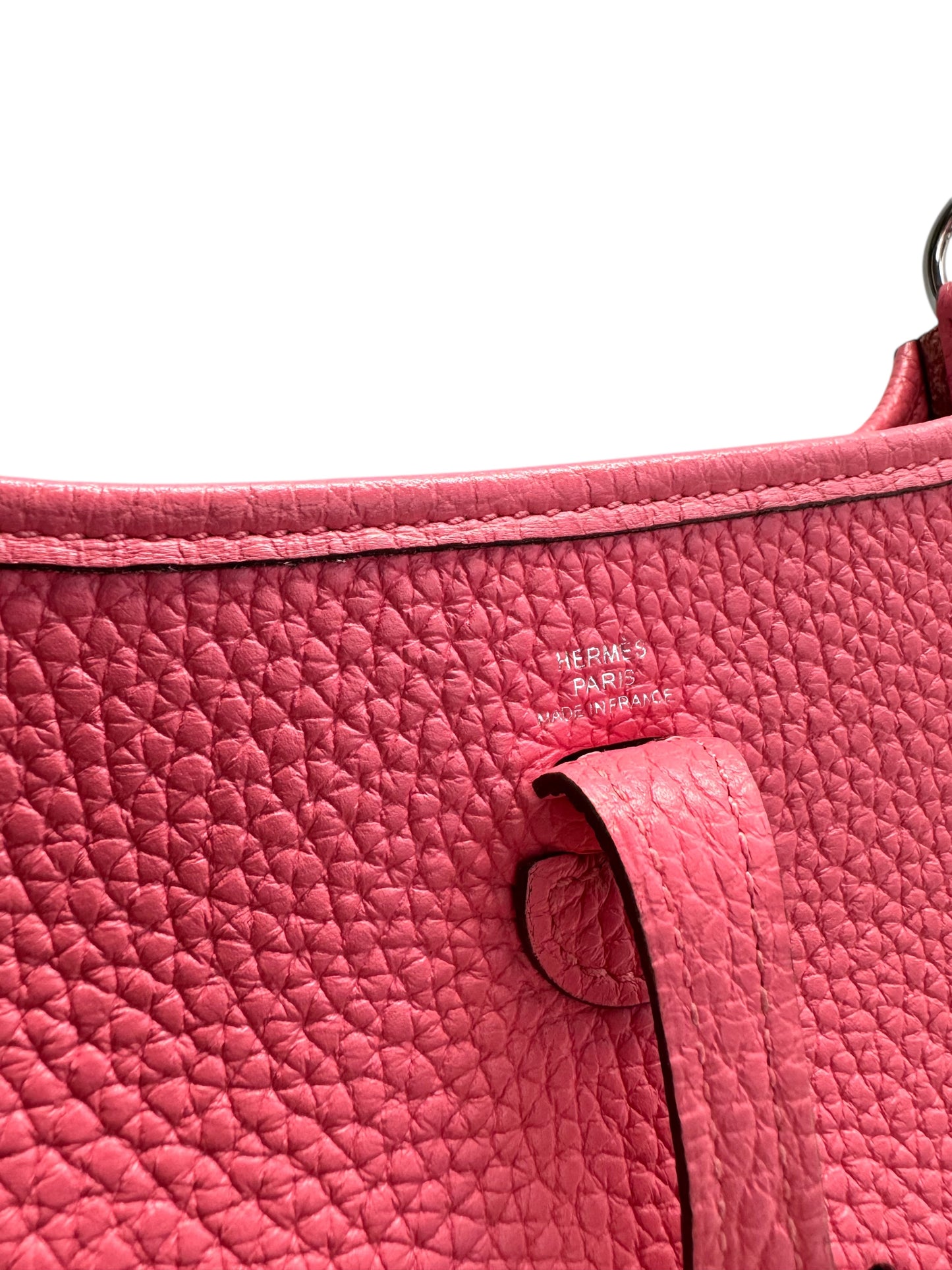 HERMÈS Taurillon Clemence Allegro Evelyne TPM Rose Tasche