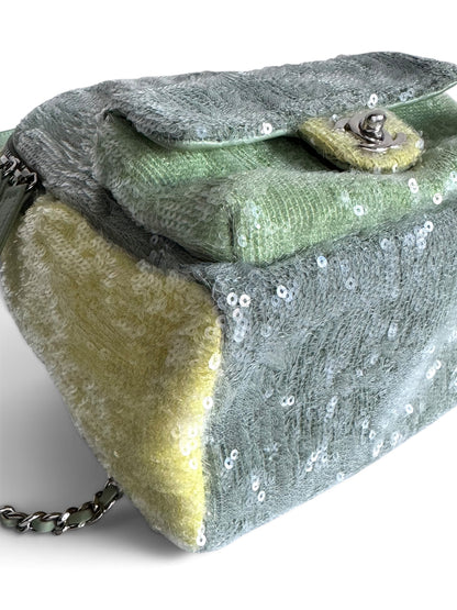 CHANEL Sequin Tri-color Waterfall Backpack