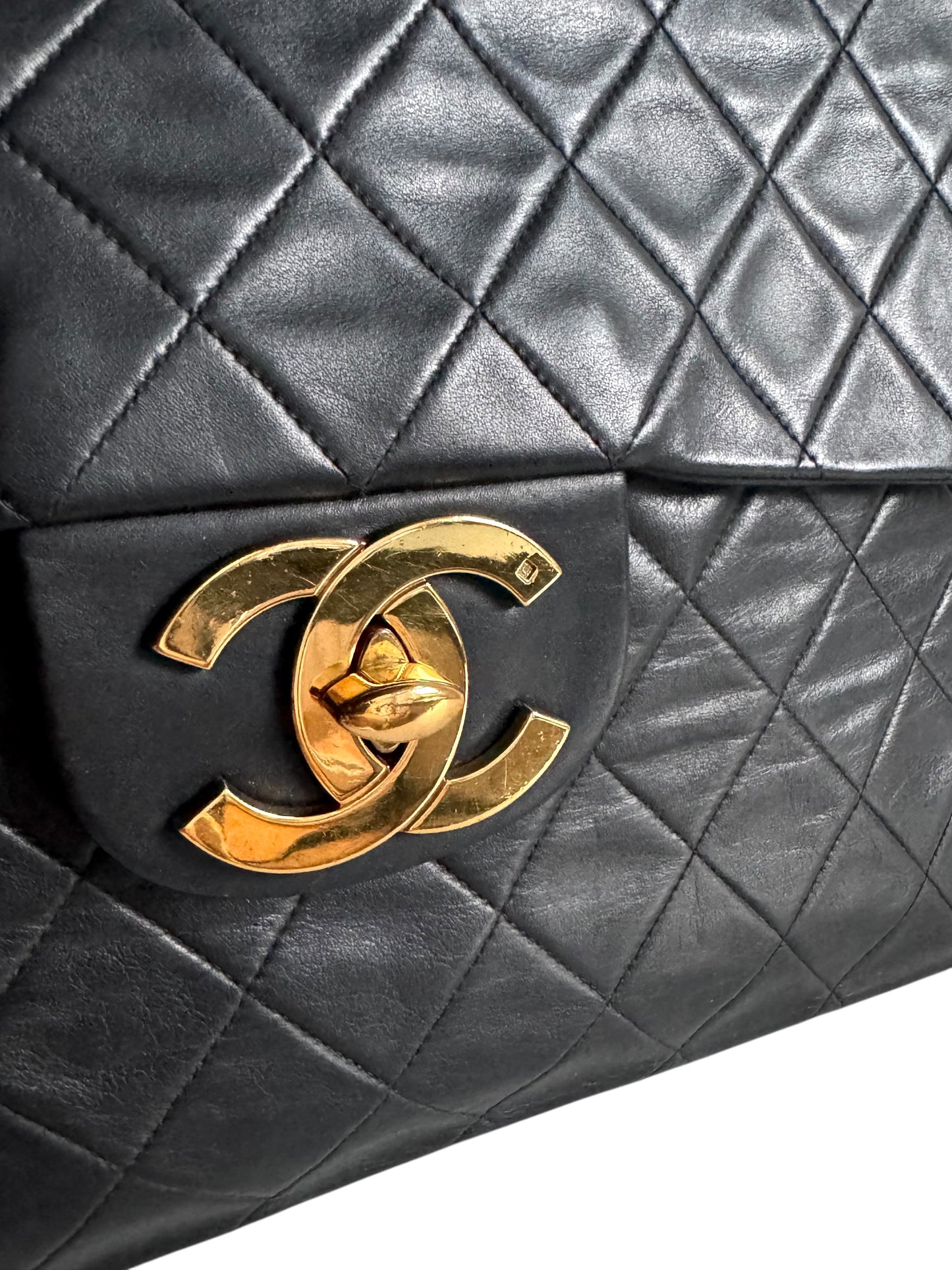 CHANEL Lambskin Quilted XL Jumbo Single Flap Bag