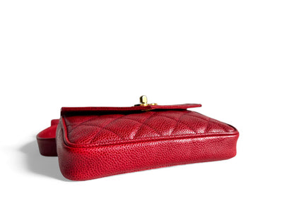 CHANEL Caviar Quilted Flap Waist Belt Bag