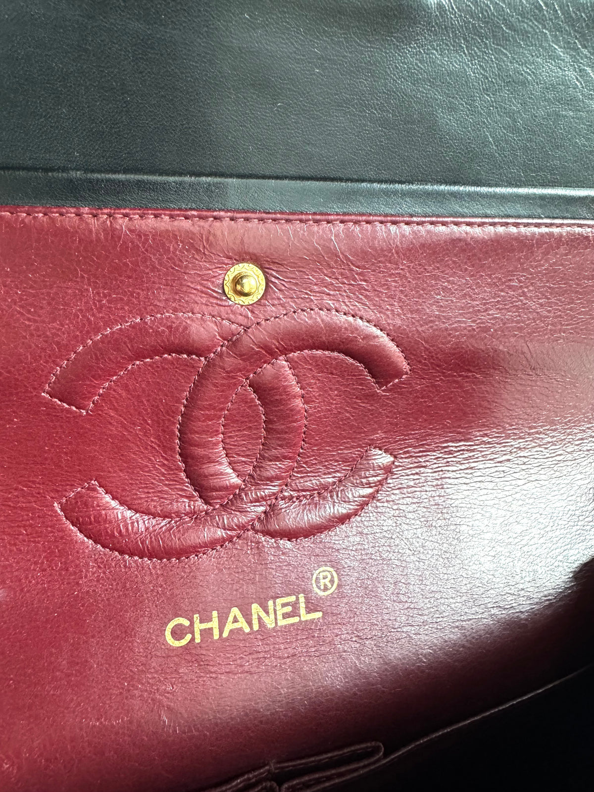 CHANEL Lambskin Quilted Medium Double Flap