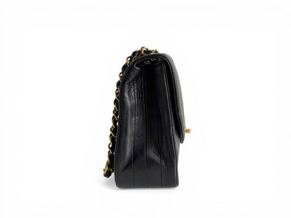 CHANEL Lambskin Half Moon Flap Bag