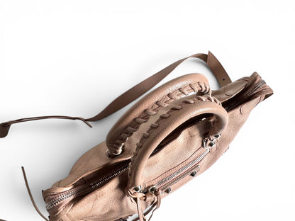 BALENCIAGA Chevre Gold Metallic Edge Hardware Bag