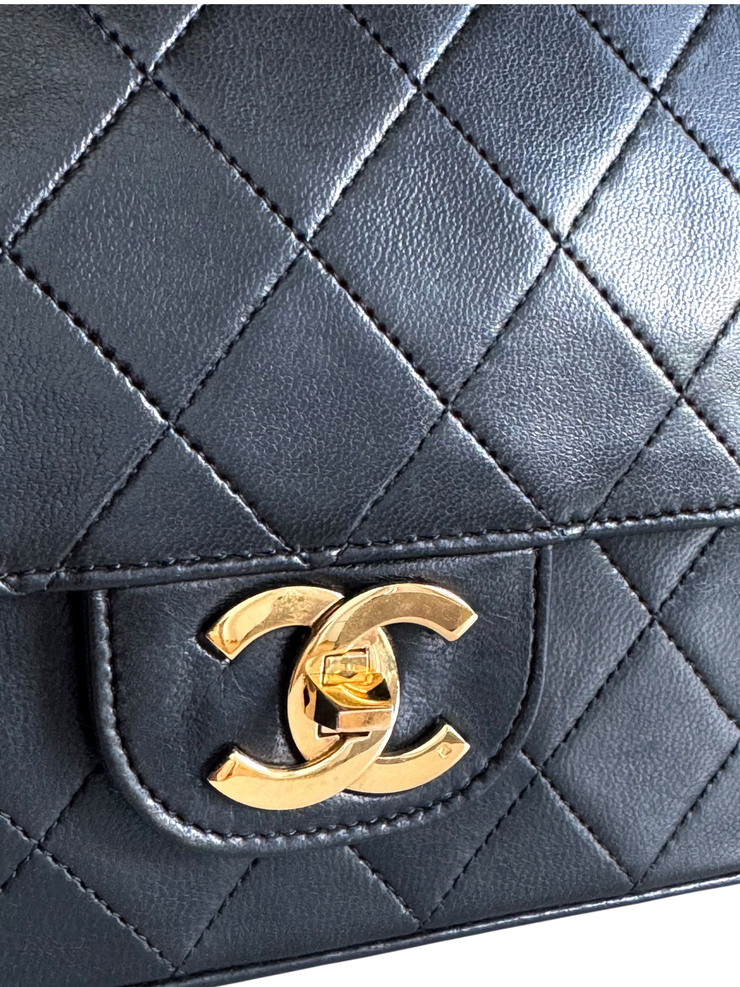 CHANEL Lambskin Medium Mademoiselle Double Flap