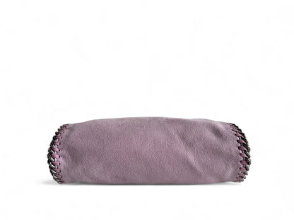 STELLA MCCARTNEY Shaggy Deer Mini Falabella Fold Over Tote Purple