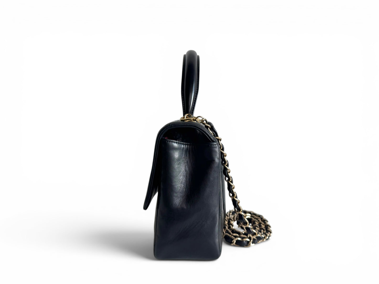 CHANEL Lambskin Chevron Quilted Kelly Flap