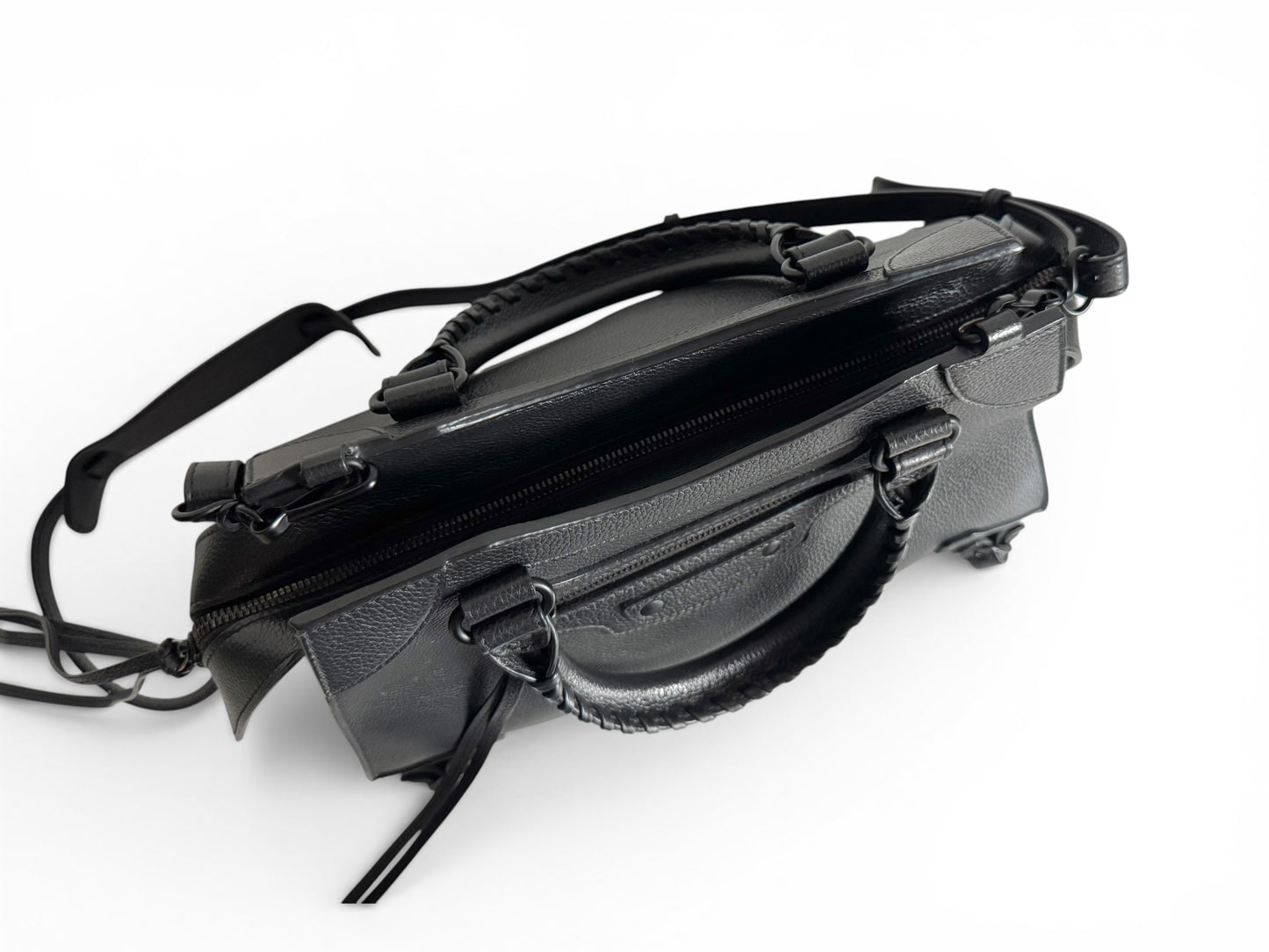 BALENCIAGA Grained Calfskin Neo Classic Black Hardware S City