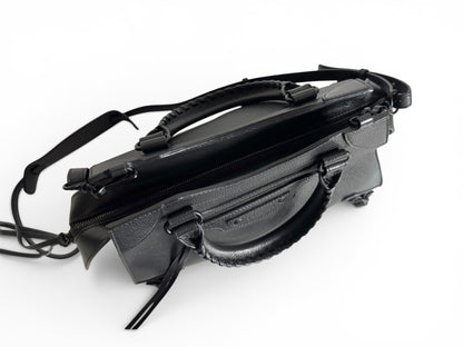BALENCIAGA Grained Calfskin Neo Classic Black Hardware S City