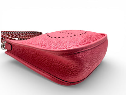 HERMÈS Taurillon Clemence Allegro Evelyne TPM Rose Tasche