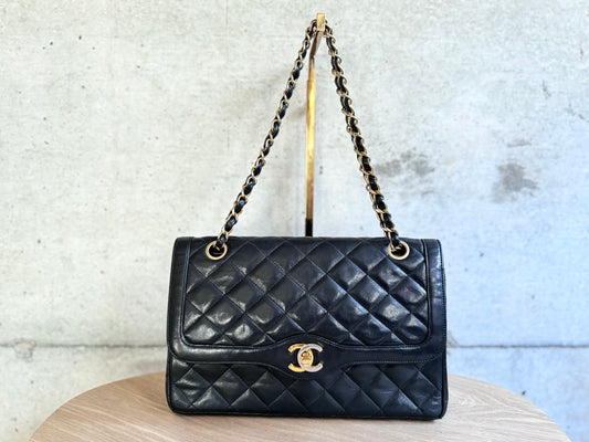 CHANEL Lambskin Quilted Medium Double Flap Bag