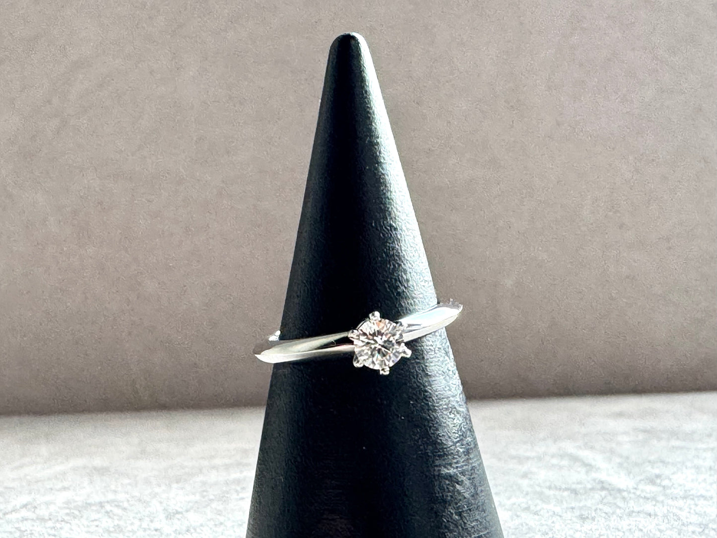 TIFFANY & CO. Solitaire Diamond Engagement Ring With Certificate