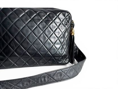 CHANEL Lambskin Quilted CC Tassel Camera Case