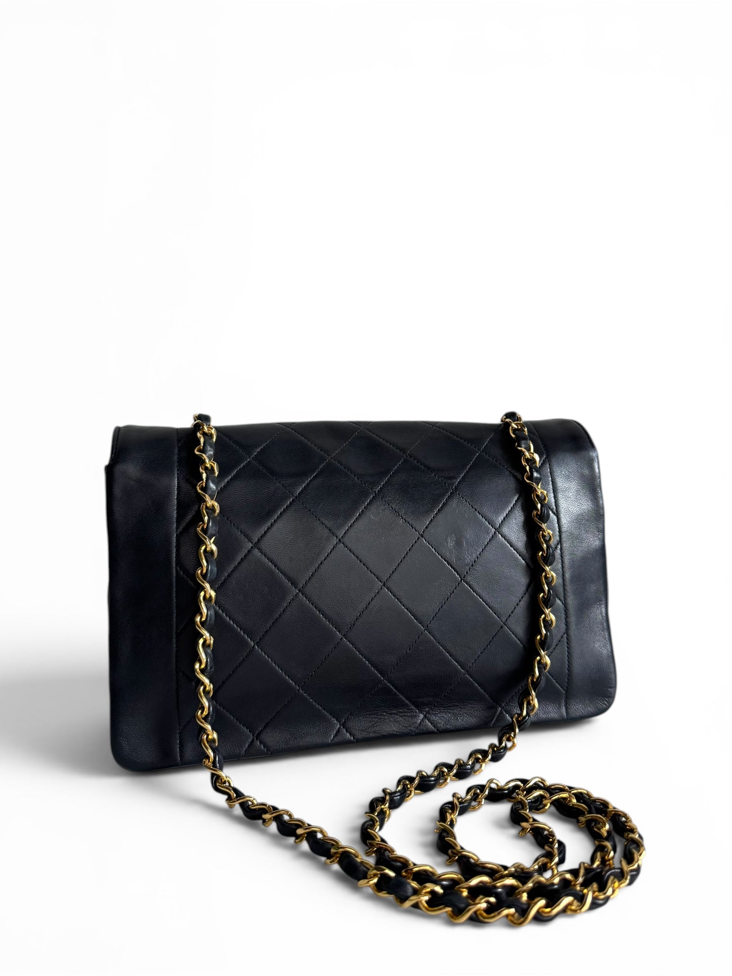 CHANEL Lambskin Diana Quilted Medium Single Flap