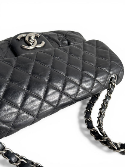 CHANEL Iridescent Lambskin Quilted East West Flap Bag
