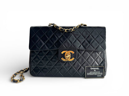 CHANEL Lambskin Quilted XL Jumbo Single Flap Bag