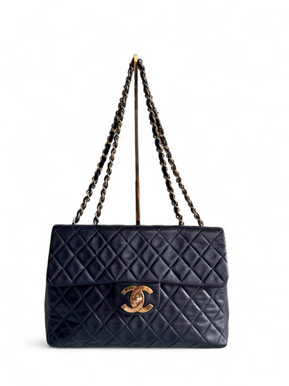 CHANEL Lambskin Quilted XL Jumbo Single Flap Bag