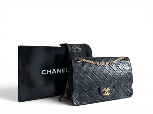 CHANEL Lambskin Medium Mademoiselle Double Flap