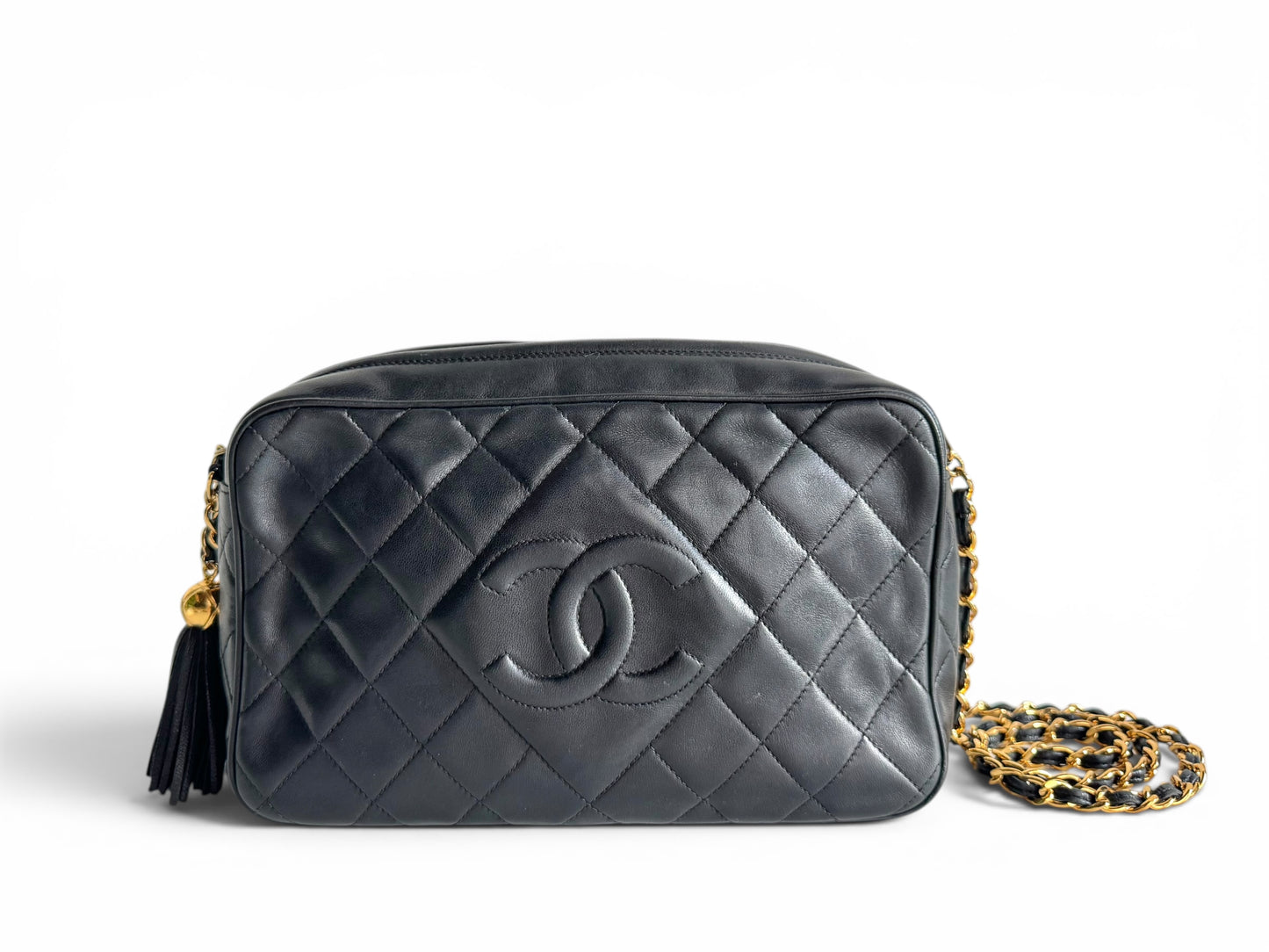 CHANEL Quilted Small Diamond CC Camera Bag