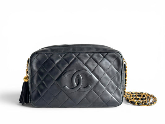 CHANEL Quilted Small Diamond CC Camera Bag