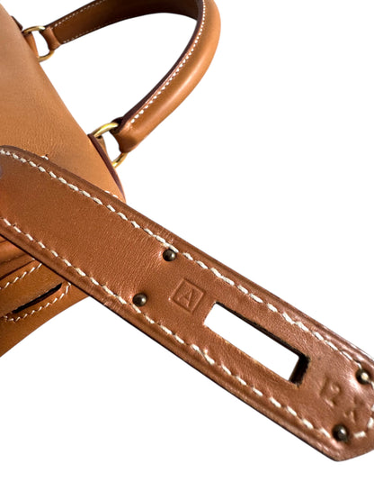 Hermès Box Kelly 28 in Natural with Gold Hardware